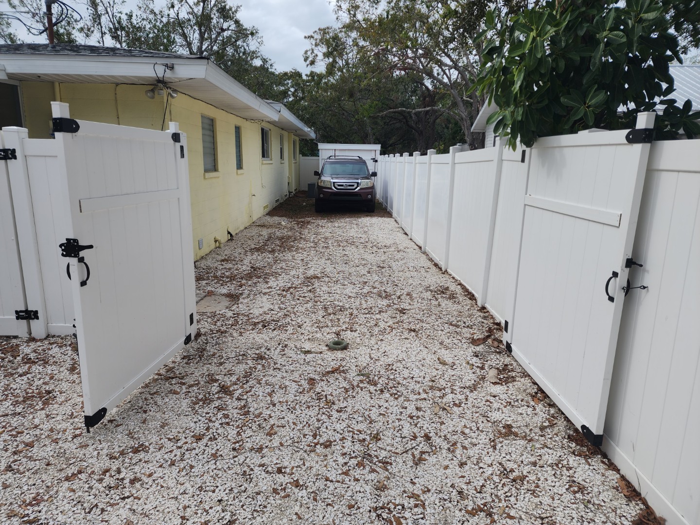 101 - back yard with car